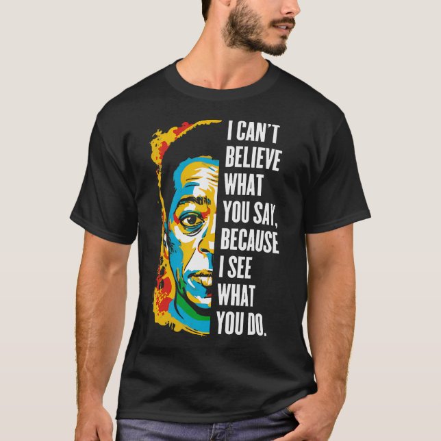 James Baldwin Graffiti Art Juneteenth BHM T-Shirt (Front)