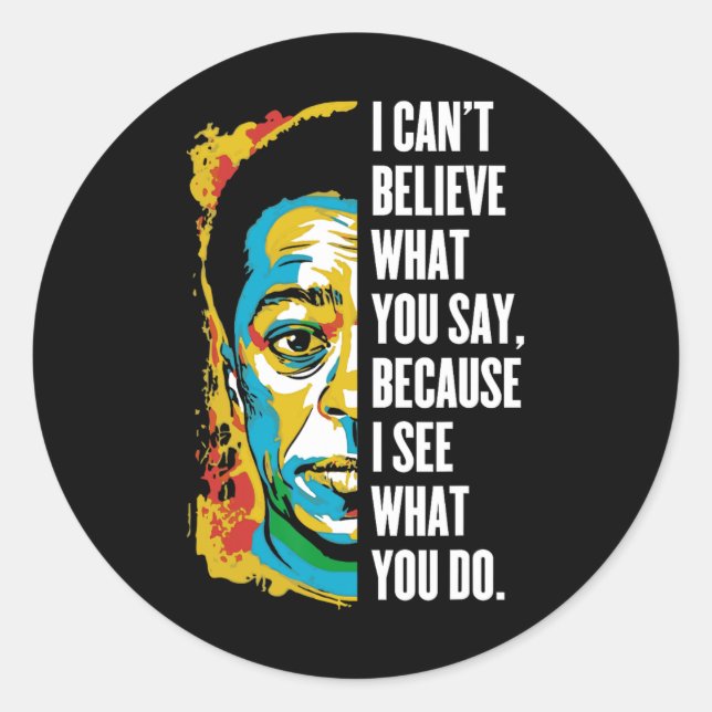 James Baldwin Graffiti Art Juneteenth Black Histor Classic Round Sticker (Front)