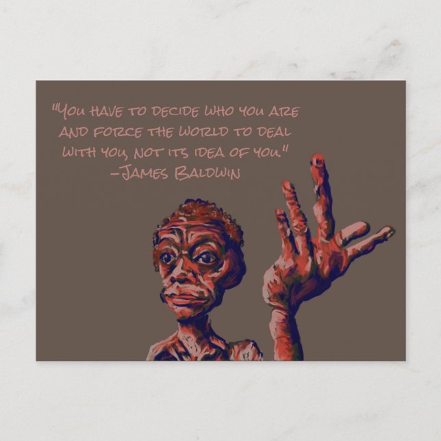 james baldwin quote postcard (Front)