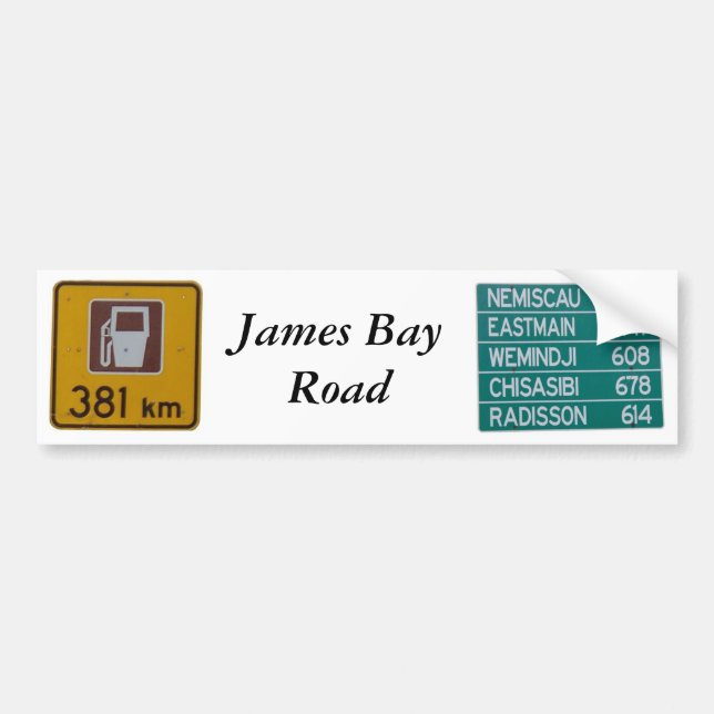 James Bay Road bumper sticker (Front)
