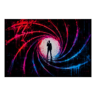 James Bond 007 Gun Poster