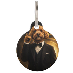 James Bond Cockapoo Dog Tag   Luxury Style Pet tag