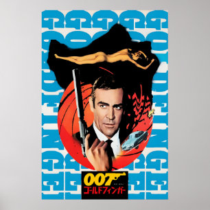 James Bond Gold Finger Vintage Japanese Movie Poster