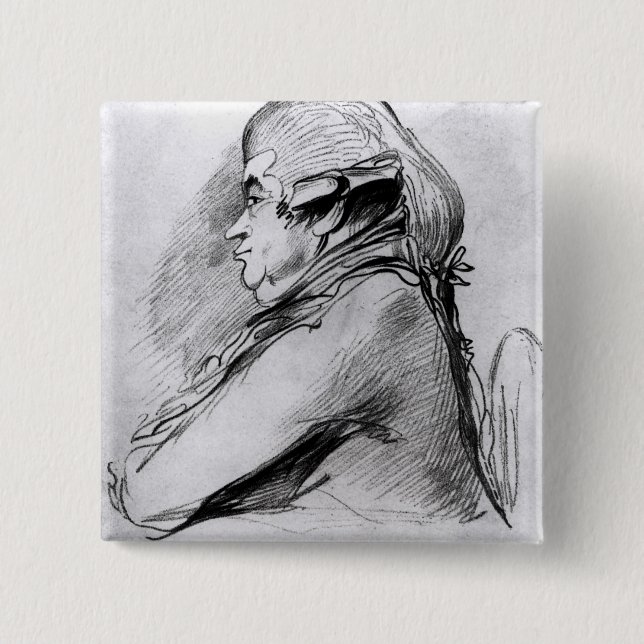 James Boswell , c.1790-95 15 Cm Square Badge (Front)