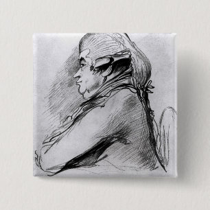 James Boswell , c.1790-95 15 Cm Square Badge