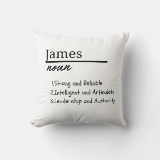 James, Boy Personalised Name Definition  Cushion
