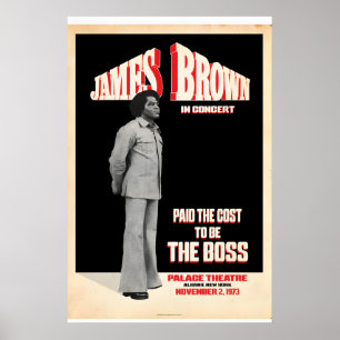 James Brown The Boss Music Fan Graphic Design Poster