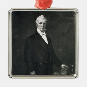 James Buchanan, 15th President of the United State Metal Tree Decoration