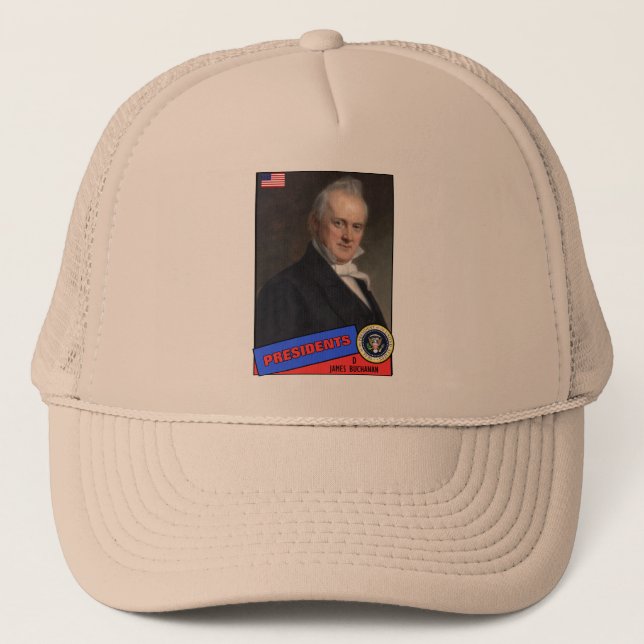 James Buchanan Baseball Card Trucker Hat (Front)