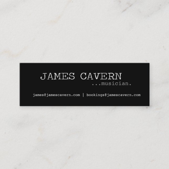 James Cavern Business Card (Front)