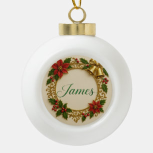 James Christmas Ornament – Personalized Gift Ball