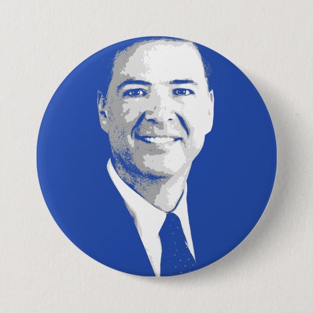 JAMES COMEY 7.5 CM ROUND BADGE (Front)