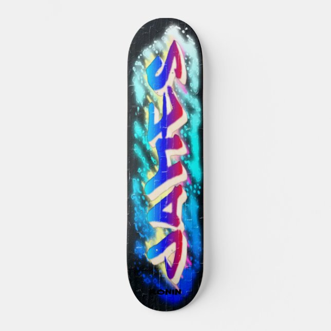 JAMES Customised Graffiti Skateboard (Front)