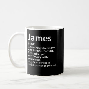 JAMES Definition Personalised Name Funny Birthday  Coffee Mug