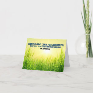 James Dewar Inspirational Quote "Minds" Thank You Card