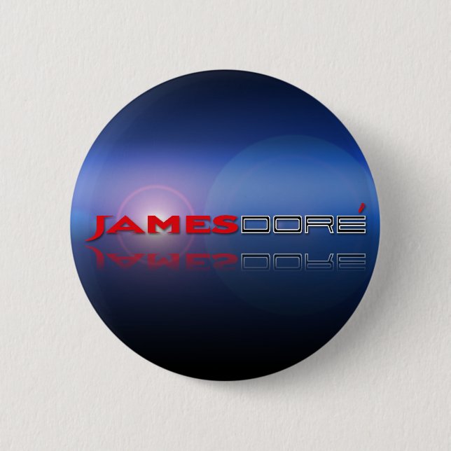 James Dore Button Logo blue lense flare (Front)