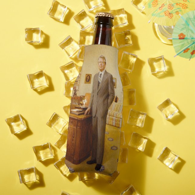 James Earl Carter Painted US President Portrait  Bottle Cooler (In Situ Summer)