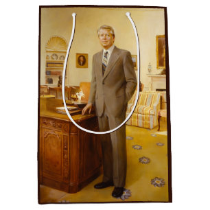 James Earl Carter Painted US President Portrait  Medium Gift Bag