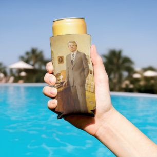 James Earl Carter Painted US President Portrait Seltzer Can Cooler