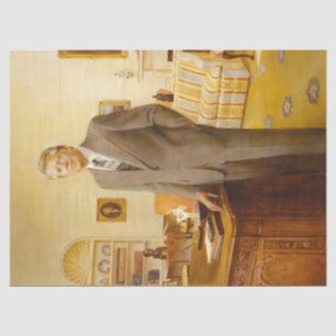 James Earl Carter Painted US President Portrait Tissue Paper