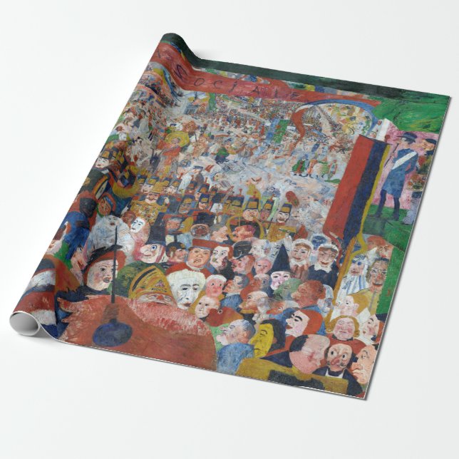 James Ensor Christ's Entry Into Brussels in 1889 Wrapping Paper (Unrolled)