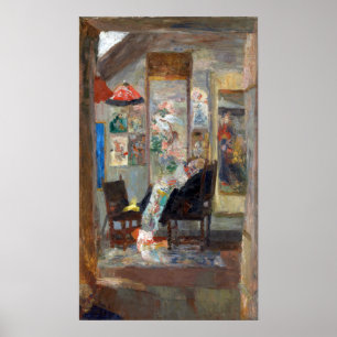 James Ensor Skeleton Looking at Chinoisie Poster