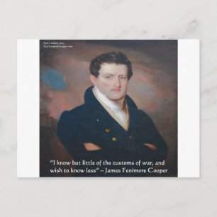 James Fenimore Cooper War Quote Postcard