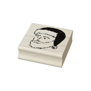 James Garfield in Santa hat Rubber Stamp