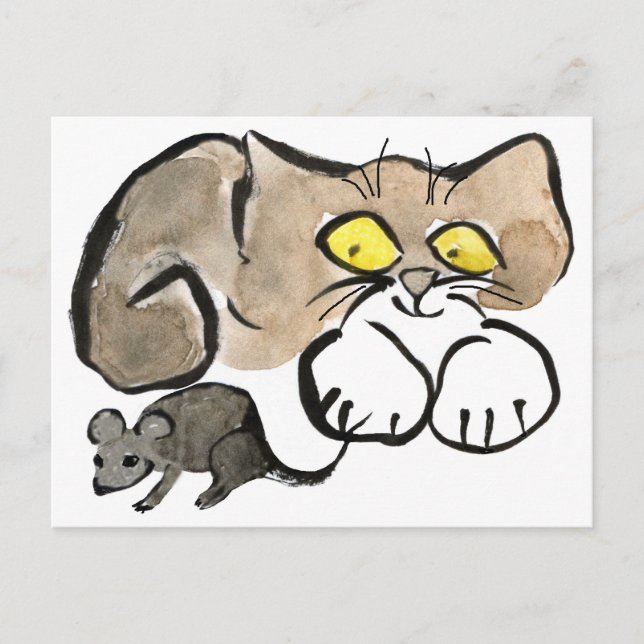 James has a Mouse by it's Tail Postcard (Front)
