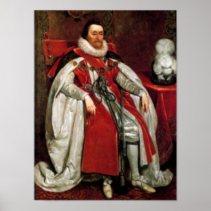 James I by Daniel Mytens Poster