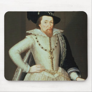 James I, half-length portrait Mouse Pad