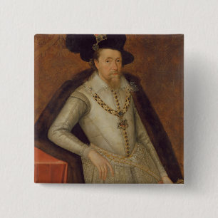 James I of England, and VI of Scotland 15 Cm Square Badge