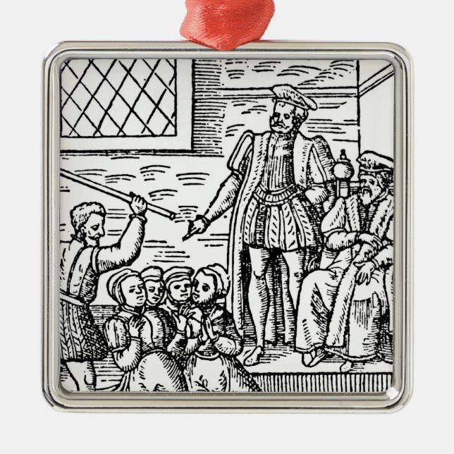 James I  of England and VI of Scotland Metal Tree Decoration (Front)