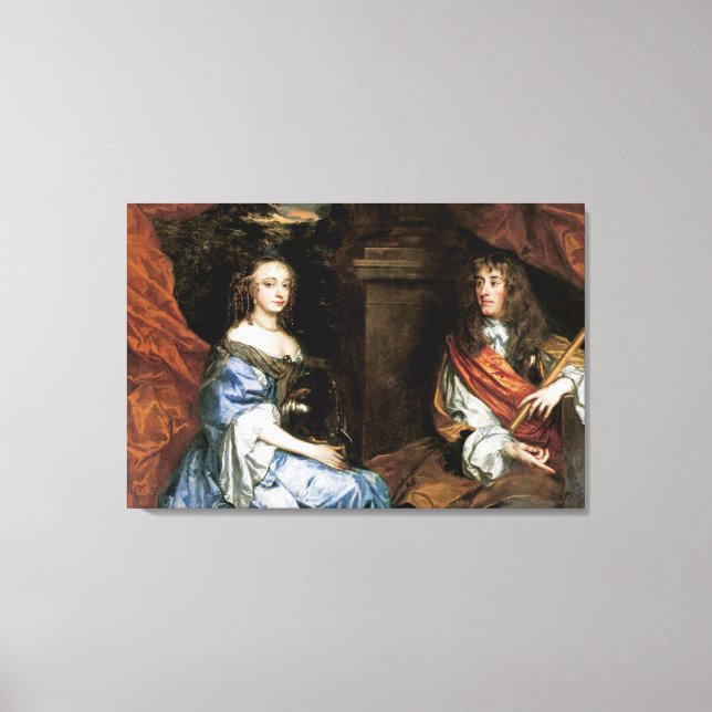 James II and Anne Hyde by Sir Peter Lely Canvas Print (Front)