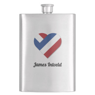 James Intveld with Netherlands Heart Flag Hip Flask