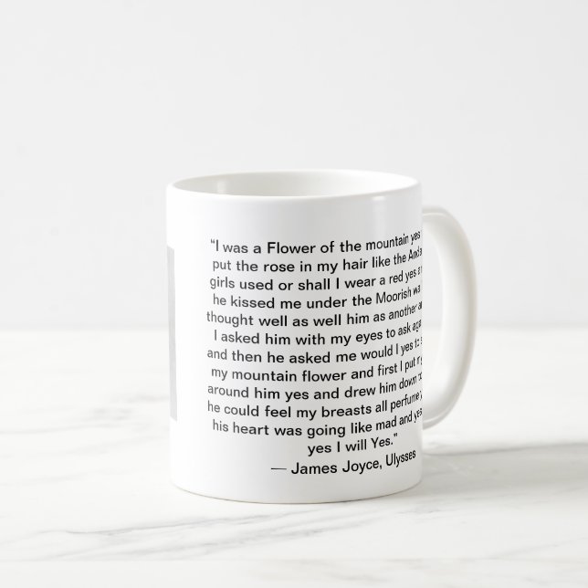 James Joyce Coffee Mug (Front Right)