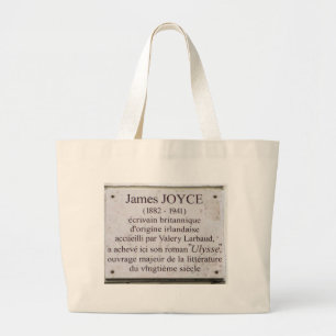 James Joyce Ulysses Parisian Plaque Tote Bag