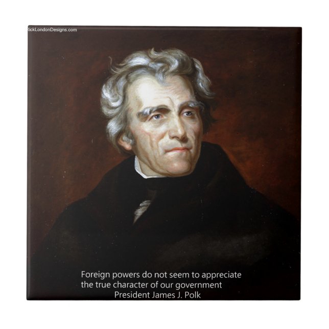 James K Polk And Quote Tile (Front)