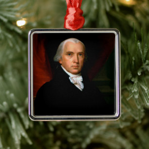 James Madison 4th President of the United States Metal Tree Decoration