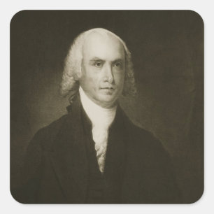 James Madison, 4th President of the United States Square Sticker