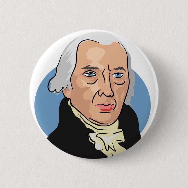 James Madison 6 Cm Round Badge (Front)