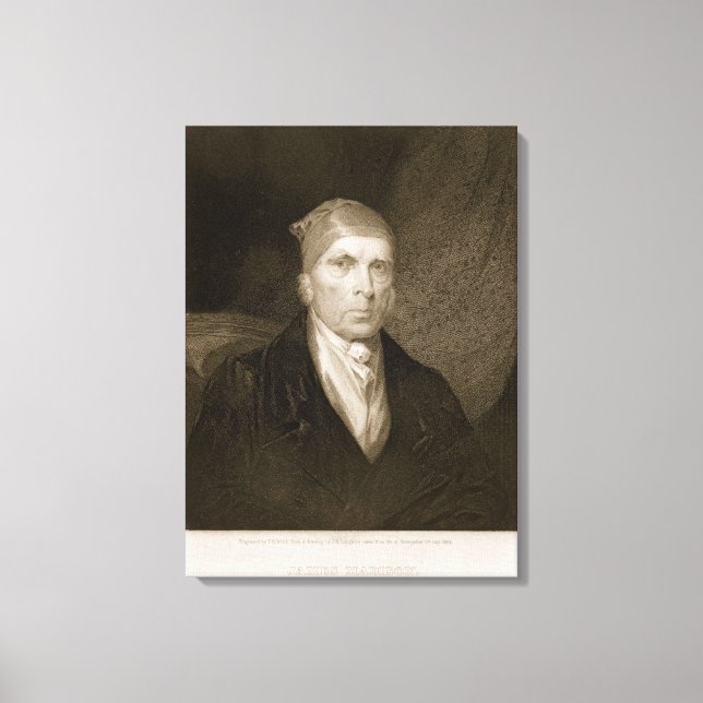 James Madison aged 82, engraved by Thomas B. Welch Canvas Print (Front)
