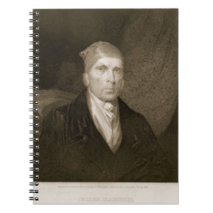 James Madison aged 82, engraved by Thomas B. Welch Spiral Notebook