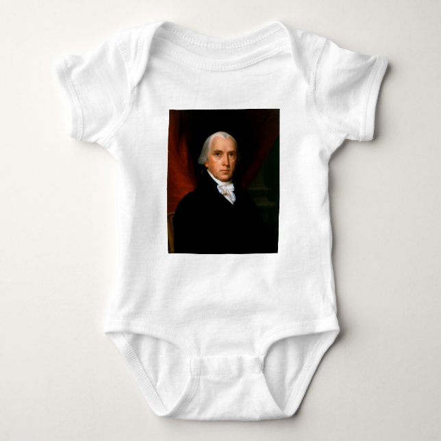 James Madison the 4th President: Colonial America Baby Bodysuit (Front)