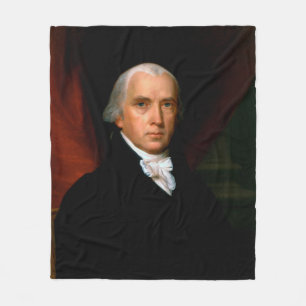 James Madison the 4th President: Colonial America Fleece Blanket