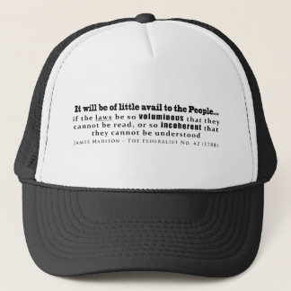 James Madison The Federalist No. 62 (1788) Trucker Hat