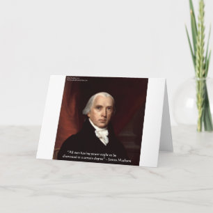 James Madison "War & Freedom" Wisdom Quote Gifts Card