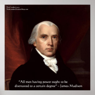 James Madison "War & Freedom" Wisdom Quote Poster
