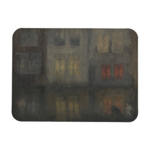 James McNeill Whistler - Nocturne - Black and Red Magnet