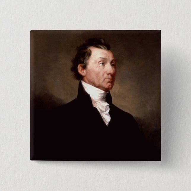 James Monroe 15 Cm Square Badge (Front)